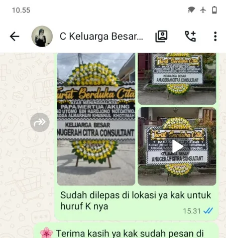 Pengiriman Papan Bunga Duka Pesanggrahan